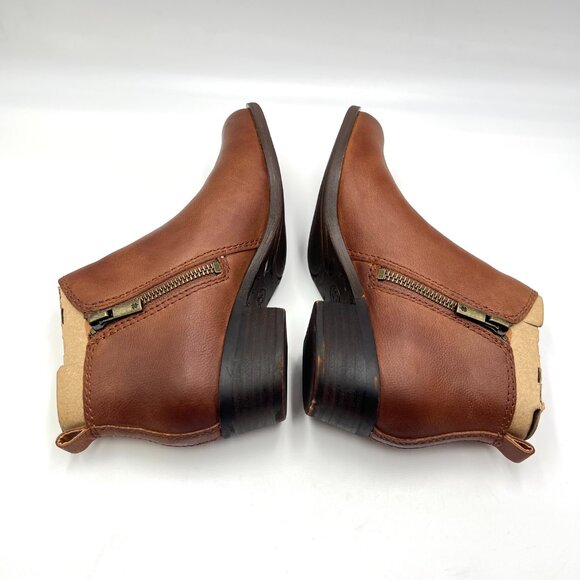 Lucky Brand Womens Size 5 Basel Brown Leather Ankle Boots Booties Shoes‎ - Picture 8 of 15